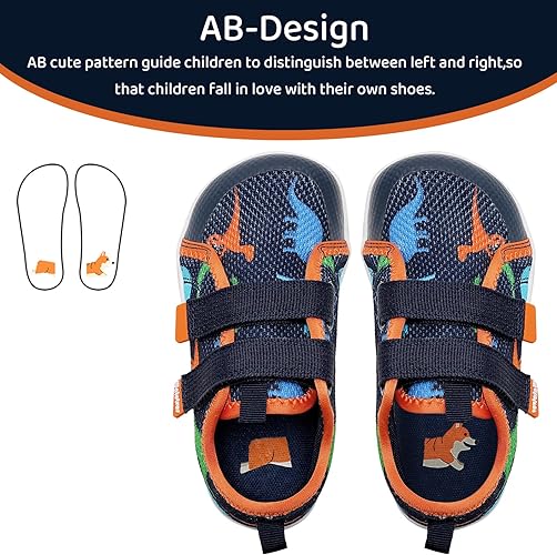 Toddler Little Kid Wide Barefoot The First Walking Shoes Girls Boys Breathable Lightweight Splay Naturally Minimalist Sneakers
